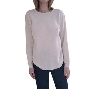 Unisex VTG Thermal Waffle Knit Base Layer Crewneck Shirt women's LG/men's MED